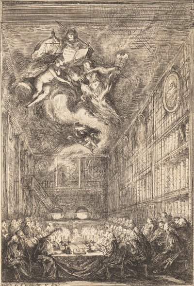 En konferens av advokater, 1776. av Gabriel de Saint Aubin