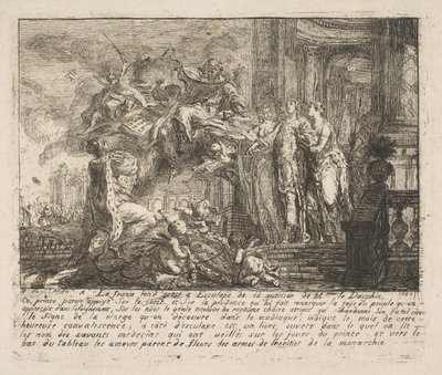 Allegori om dauphinens konvalescens, 1752. av Gabriel de Saint Aubin