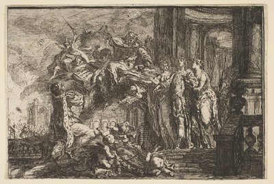 Allegori om dauphinens konvalescens, 1752. av Gabriel de Saint Aubin