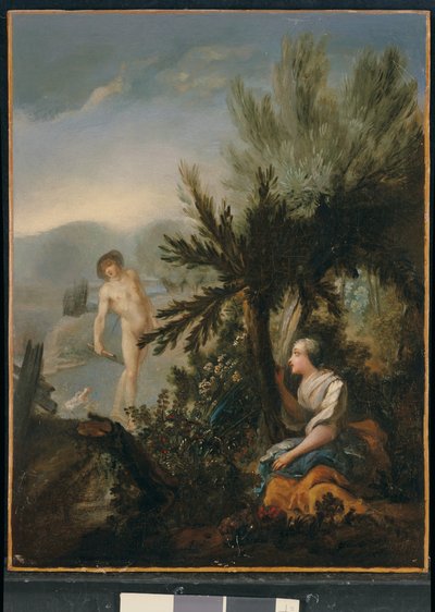 The Case of Conscience (olja på duk) av Gabriel de Saint Aubin