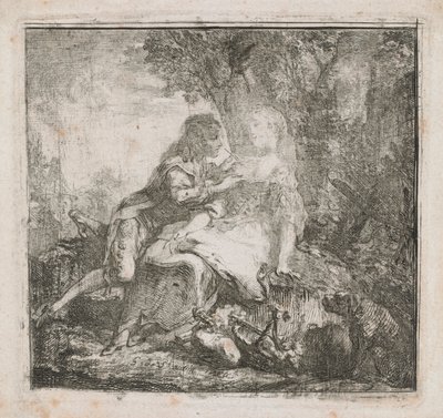 De två älskande av Gabriel de Saint Aubin