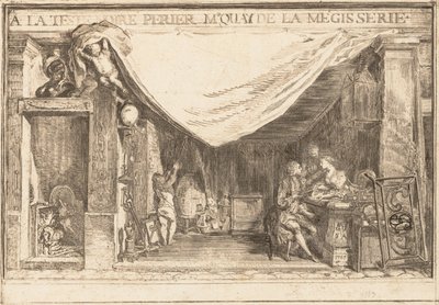 The Shop of M.Périer, Ironwork Merchant, 1767. av Gabriel de Saint Aubin