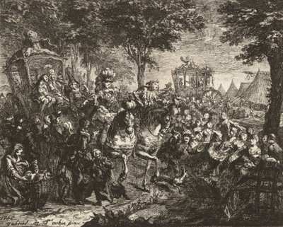 Utsikt över Beson-mässan, 1750. av Gabriel de Saint Aubin
