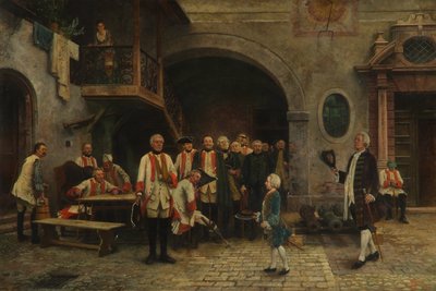 Kejsar Josef II som pojke med invaliderna i Wien av Gabriel von Hackl