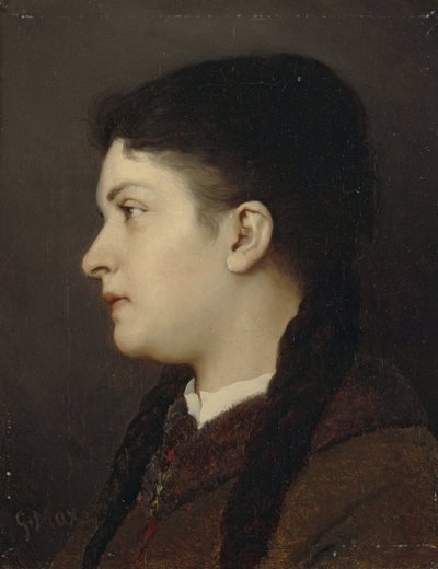 flicka porträtt av Gabriel von Max
