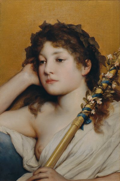 Känner av kvinnans huvud av Gabriel von Max