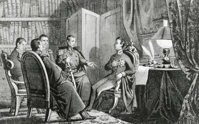Prins Charles Albert av Carignano (1798-1849) lovar sitt stöd till liberala konspiratörer, den 6 mars av Gabriele Castagnola