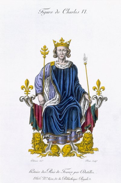 Figur av Karl VI, graverad av Amedee Peree, från 