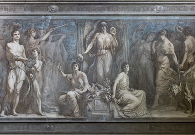 Allegori om komedin, detalj av Gaetano Cresseri