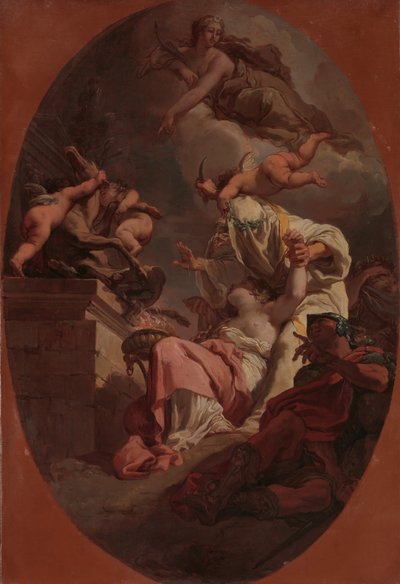 Offret av Iphigenia, 1789. av Gaetano Gandolfi