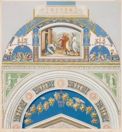 Ram och valv med Abraham och de tre änglarna. 1774 av Gaetano Savorelli