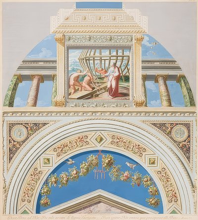 Lunett och valvfält med konstruktion av arken. 1774 av Gaetano Savorelli