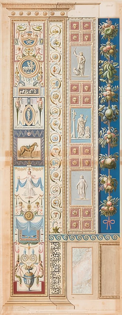 Pilaster Loggia II (prydnad med en sadelhäst i mittsektionen) av Gaetano Savorelli