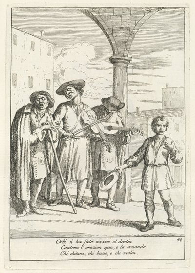 Make the Dogs Dance (Street Entertainer) av Gaetano Zompini