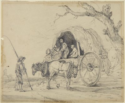 Pojke, hästar och en kärra av Gainsborough Dupont