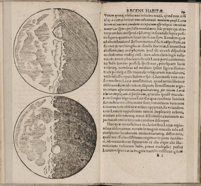 Blad av bok Sidereus Nuncius Sidereal Messenger av Galileo Galilei, 1610 av Galileo Galilei