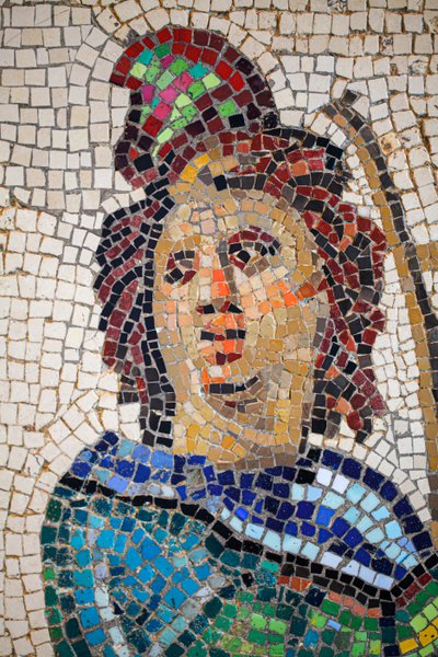 Romersk mosaik föreställande Orfeus som spelar lyra av Gallo-Roman