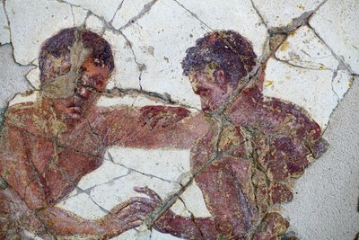 Spelen på palaestra av Gallo-Roman Gallo-Roman