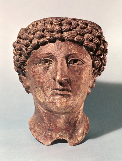 Apollonhuvud, från Lillebonne (brons) av Gallo Roman