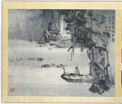 Landskap, albumsida av Gao Qipei