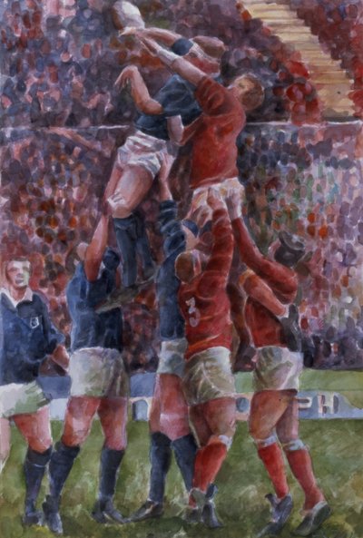 Rugby International, Wales V Skottland (wc på papper) av Gareth Lloyd Ball