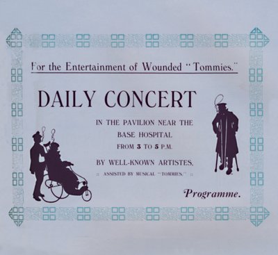 Annons för en konsert, 1917 av Garratt and Atkinson