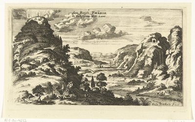 Utsikt över berget Tabor och Kristi förvandling Topografiska bilder av Mellanöstern (serietitel) av Gaspar Bouttats