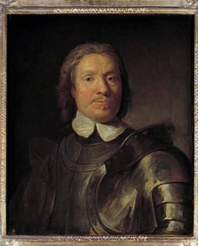 Porträtt av Olivier Cromwell (1599-1658), Lord Protector of England Oliver Cromwell deltog i den första engelska revolutionen (1641-1649) Målning av Gaspard de Crayer (1584-1669) Sön. 0,67x0,58 m. av Gaspar de (after) Crayer