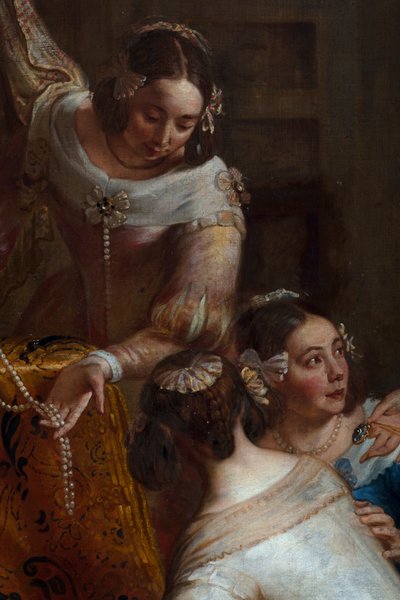 Ärkehertiginnan Isabella av Spanien, som ger sina juveler till basilikan St Martin i Halle av Gaspar De Crayer