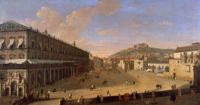 Palace Square i Neapel, av Gaspar van Wittel (1652 eller 1653-1736) av Gaspar van Wittel