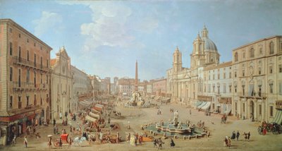 Rom, Piazza Navona (olja på duk) av Gaspar van Wittel