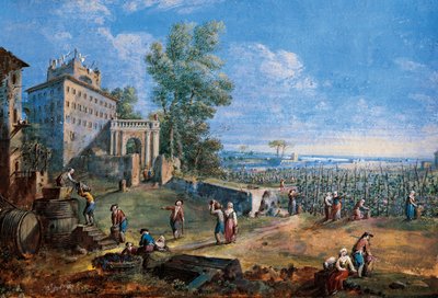 Skördemålningen av Gaspare Vanvitelli (Gaspar van Wittel, Caspar Van Vitelli) (1653-1736) Prato, Museo Civico av Gaspar van Wittel