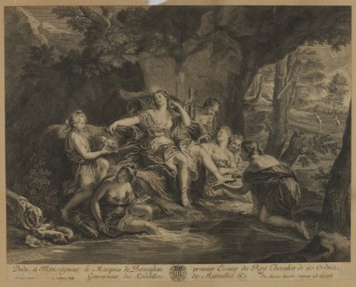 Diana och hennes jungfrur av Gaspard Duchange
