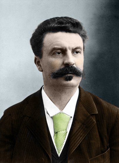 Guy de Maupassant (1850-1893), fransk författare av Nadar. av Gaspard Felix Tournachon Nadar