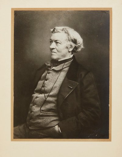 Porträtt av Jean-Baptiste Camille Corot 1796-1875, ca 1860. av Gaspard Félix Nadar