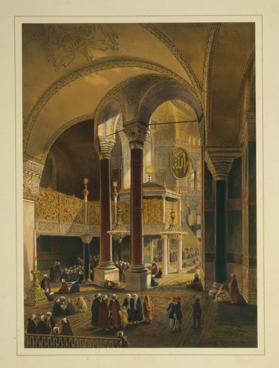 Det kejserliga galleriet i Ayasofya-moskén, tidigare Hagia Sofia-kyrkan av Gaspard Fossati