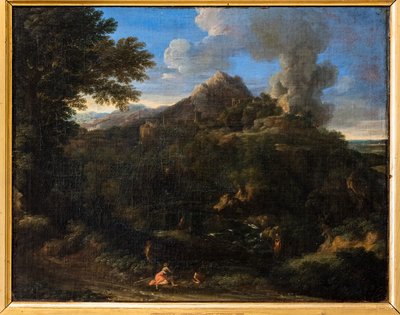 Branden på Tivoli av Gaspard Poussin Dughet