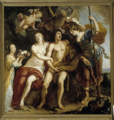 Hercules, Omphale och Minerva av Gaspard de Crayer