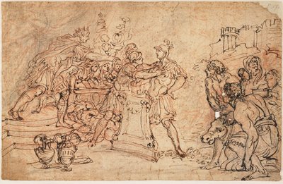 Mucius Scaevola före Porsena av Gasparo Diziani