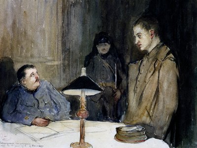 Förhör med tysk fånge av Gaston Hippolyte Boucart