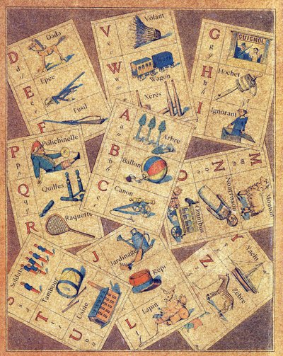 Fjärde omslaget till ABC des joujoux eller Alphabet des petits av Gaston Quenioux