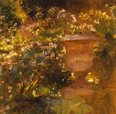 Trädgårdsscen av Gaston de la Touche