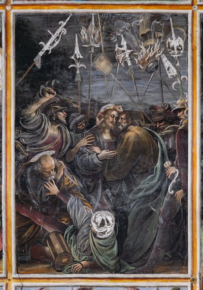 Kiss of Judas, detalj av "The life and the Passion of Christ" av Gaudenzio Ferrari