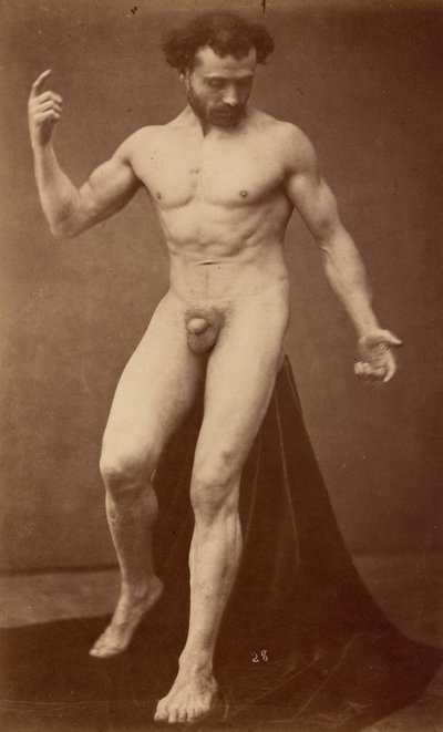 Nakenstudie,1870-talet (foto) av Gaudenzio Marconi