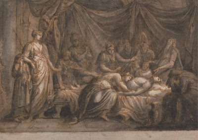 Andromache sörjer Hectors död av Gavin Hamilton