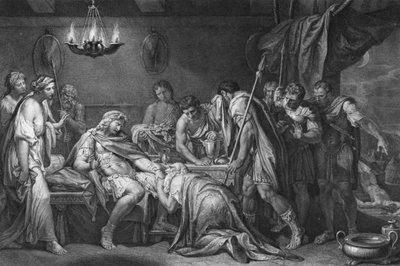 Priamus löser ut Hectors döda kropp, Domenico Cunego, 1764 av Gavin Hamilton