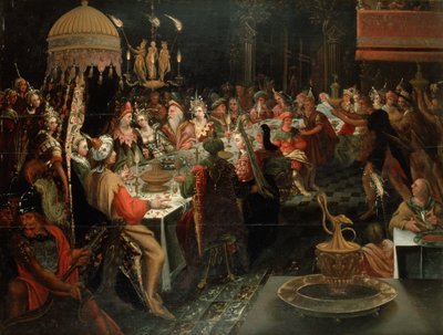 Belsassars högtid, 1600-10 av Gdansk School