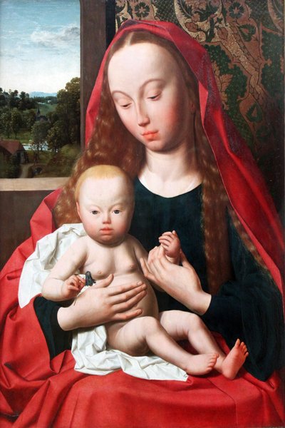 Tyska: Maria med barnet Jungfru Maria och barnet av Geertgen Tot sint Jans