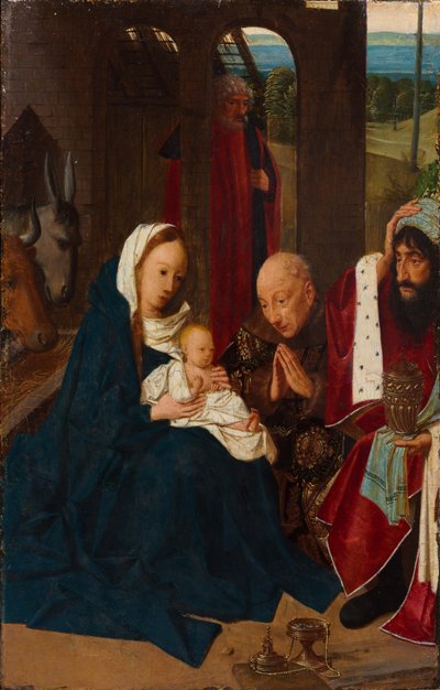 Tillbedjan av Magi av Geertgen Tot sint Jans