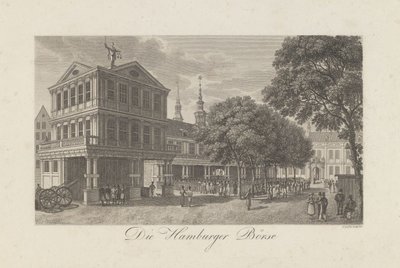 Den gamla börsen i Hamburg, 1822 av Geissler